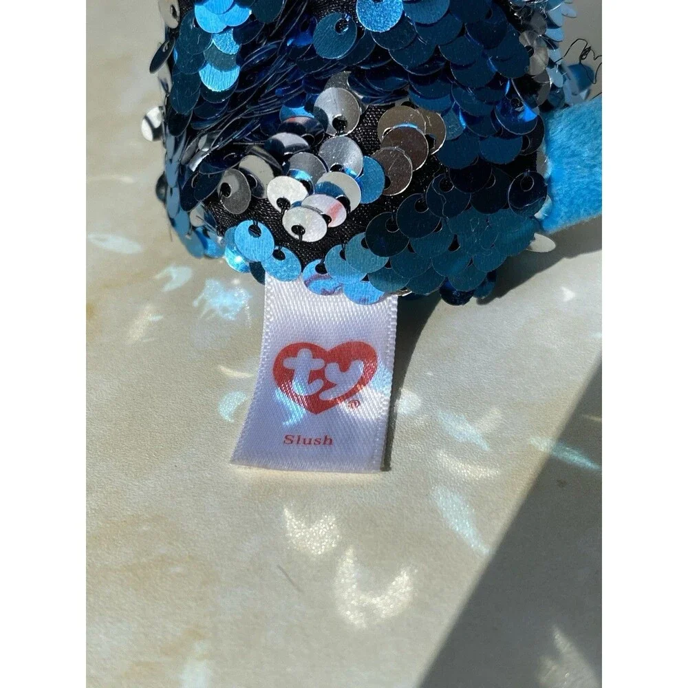 Ty Flippables❤️SLUSH The Husky Dog Sequin Key Clip 3